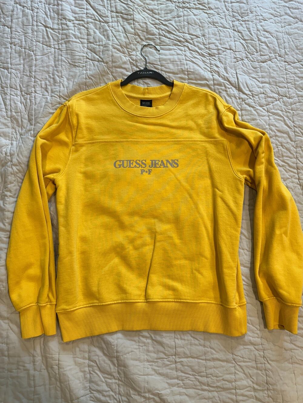 Guess x Places + Faces - Yellow Crew Sweatshirt (2017 P+F Streetwear) - Mens S